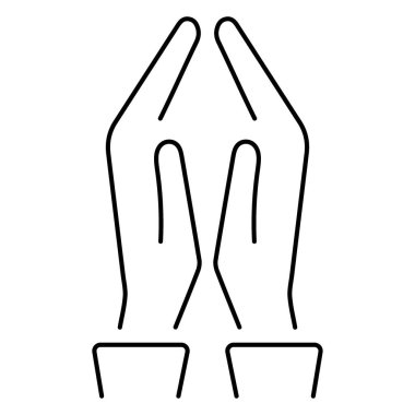 prayer icon isolated on white background, vector illustration.