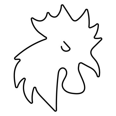 Beyaz arkaplanda izole horoz simgesi, vektör illüstrasyonu.