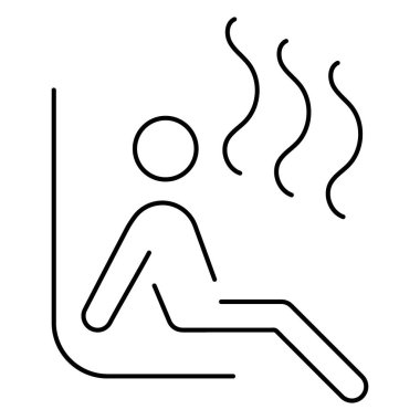 sauna icon isolated on white background, vector illustration.