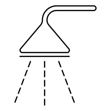 shower icon isolated on white background, vector illustration.