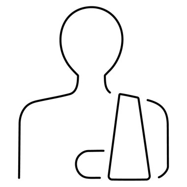 slinga icon isolated on white background, vector illustration.