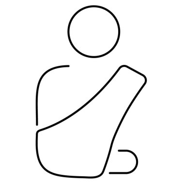 slinga icon isolated on white background, vector illustration.