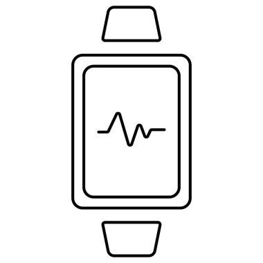 smart watch icon isolated on white background, vector illustrati