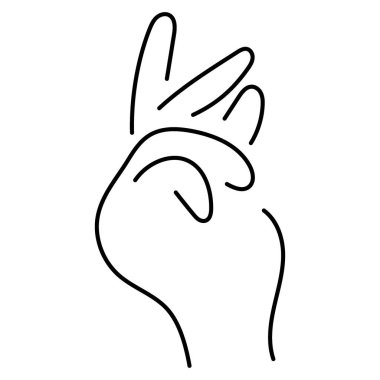 snap of fingers icon isolated on white background, vector illust