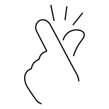 snap of fingers icon isolated on white background, vector illust