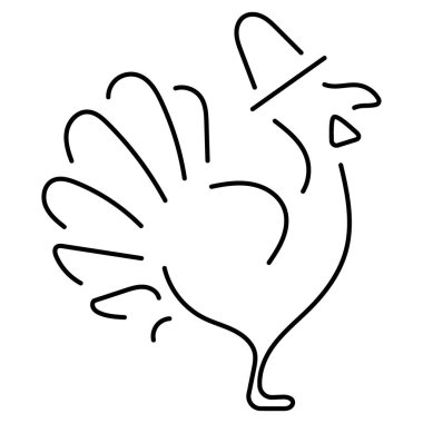 thanksgiving day icon isolated on white background, vector illus