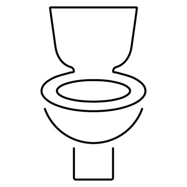 Beyaz arkaplanda tuvalet simgesi, vektör illüstrasyonu.