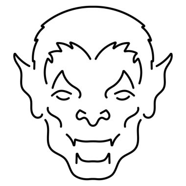 vampire icon on white background, vector illustration.