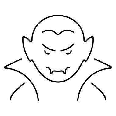 vampire icon on white background, vector illustration.