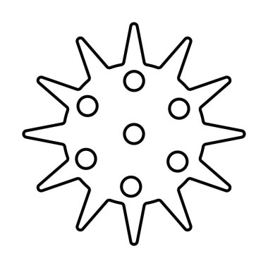 virus icon on white background, vector illustration.