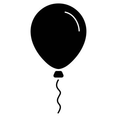 balloons icon on white background, vector illustration.