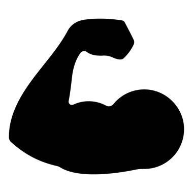 biceps icon on white background, vector illustration.