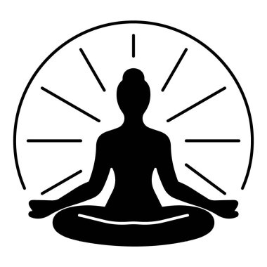 beyaz arka plan üzerinde budizm simgesi, vektör çizimi.