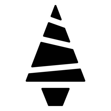 christmas tree icon isolated on white background, vector illustr