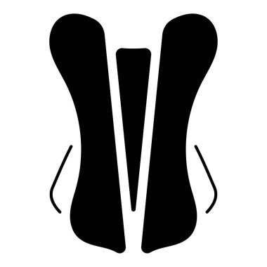 corset icon isolated on white background, vector illustration.