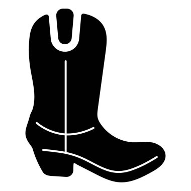 cowboy shoes icon isolated on white background, vector illustrat