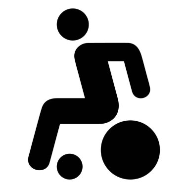 disabled person icon isolated on white background, vector illust