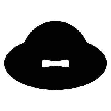 pamela hat icon isolated on white background, vector illustratio