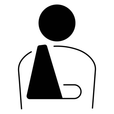 slinga icon isolated on white background, vector illustration.