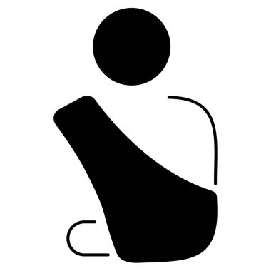 slinga icon isolated on white background, vector illustration.