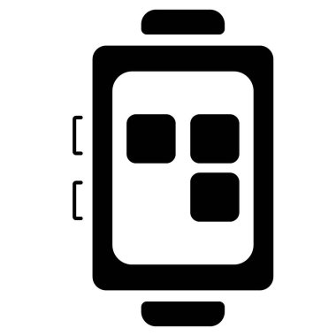 smart watch icon isolated on white background, vector illustrati