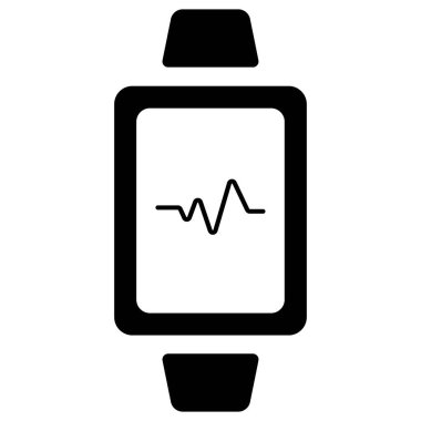 smart watch icon isolated on white background, vector illustrati