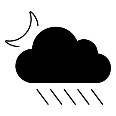 storm icon isolated on white background, vector illustration.