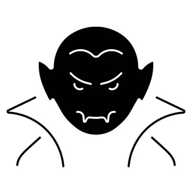 vampire icon on white background, vector illustration.
