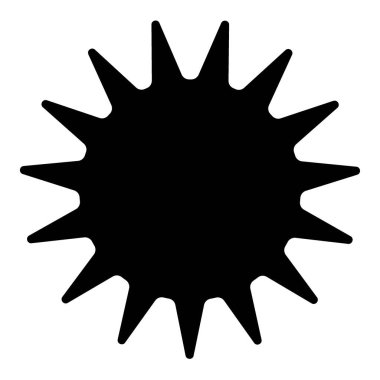 virus icon on white background, vector illustration.