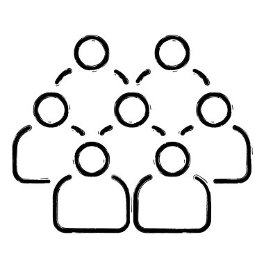 yönetim kurulu simgesi, fırça darbeleri, vektör illüstrasyonu.