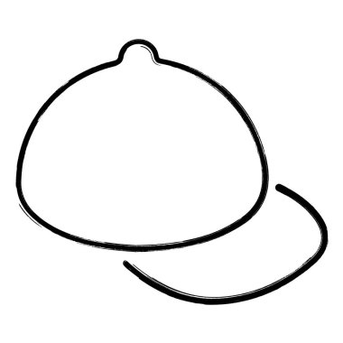 kapsül simgesi, fırça darbeleri, vektör illüstrasyonu.