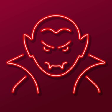 Vampir neon ışığı, renkli modern tasarım eğilimleri.