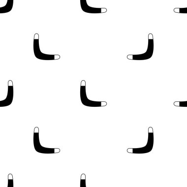 Şeffaf arkaplanda izole edilmiş bumerang dikişsiz desen.