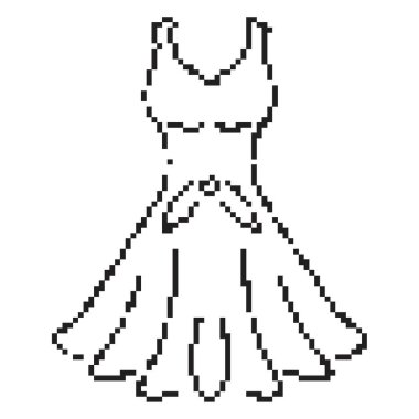 Gelinlik pikseli ikonu, 8-bit. İzole vektör illüstrasyonu.