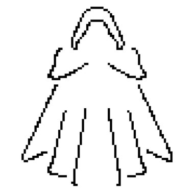 Koyu cüppeli piksel simgesi, 8-bit. İzole vektör illüstrasyonu.