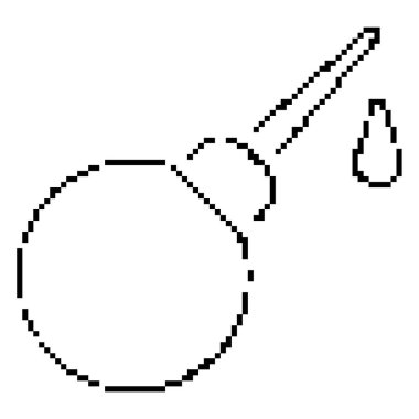 Lavman pikseli simgesi, 8-bit. İzole vektör illüstrasyonu.