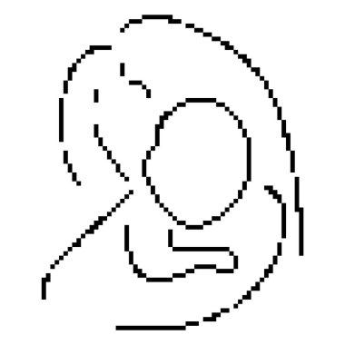 Anneler Günü pikseli ikonu, 8-bit. İzole vektör illüstrasyonu.