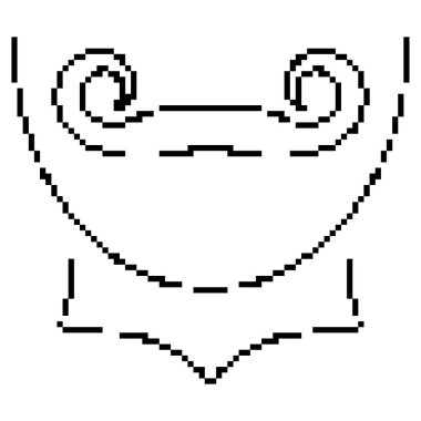 Bıyık pikseli simgesi, 8-bit. İzole vektör illüstrasyonu.