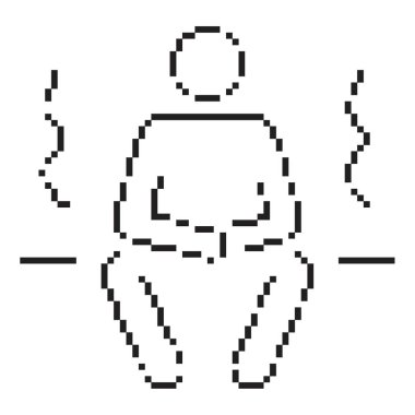 Sauna pikseli simgesi, 8-bit. İzole vektör illüstrasyonu.