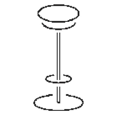 koltuk pikseli simgesi, 8-bit. İzole vektör illüstrasyonu.
