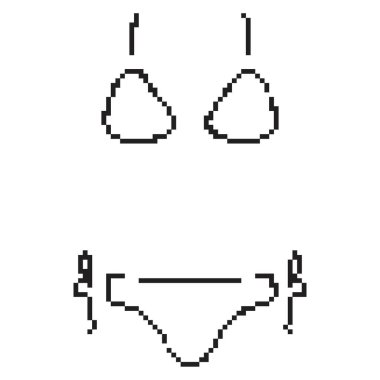 Mayo pikseli ikonu, 8-bit. İzole vektör illüstrasyonu.