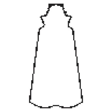 Vampir pikseli ikonu, 8-bit. İzole vektör illüstrasyonu.