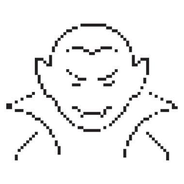 Vampir pikseli ikonu, 8-bit. İzole vektör illüstrasyonu.