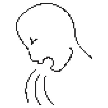 Kusmuk pikseli simgesi, 8-bit. İzole vektör illüstrasyonu.