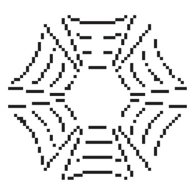 Örümcek pikseli ikonu, 8-bit. İzole vektör illüstrasyonu.
