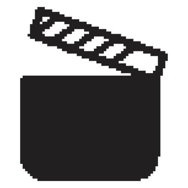 Klipper piksel simgesi, 8-bit. Beyaz arkaplanda vektör illüstrasyonu.