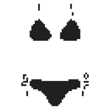 Mayo pikseli ikonu, 8-bit. Beyaz arkaplanda vektör illüstrasyonu.