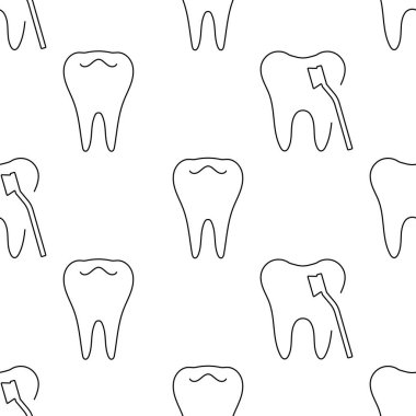 şeffaf arkaplanda izole edilmiş dişçi deseni.
