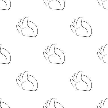 Şeffaf arkaplanda izole edilmiş kalp organı izi var..