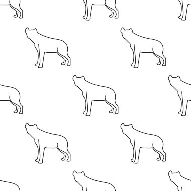 Sırtlan pürüzsüz desen şeffaf arkaplanda izole.